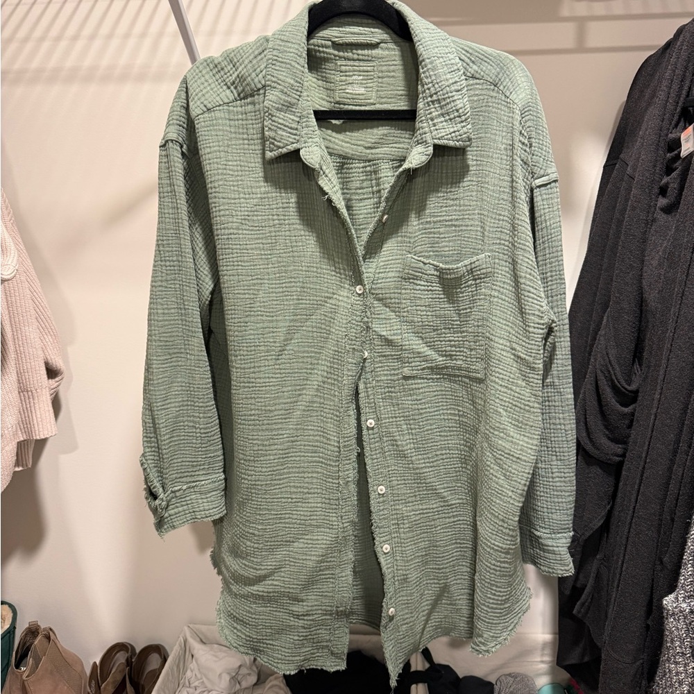 Aerie Olive Textured Fabric